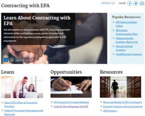 Contracting with the EPA resource website